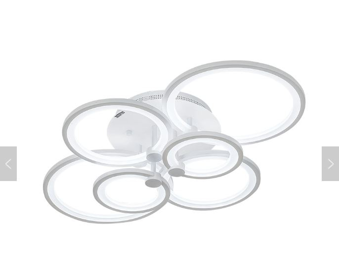 Lustra LED Circle Design, SLC, Dreptunghiulara 6 cu Telecomanda, lumina calda/ rece si intensitate reglabila
