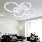 Lustra LED Circle Design, SLC, Dreptunghiulara 6 cu Telecomanda, lumina calda/ rece si intensitate reglabila - imagine 3