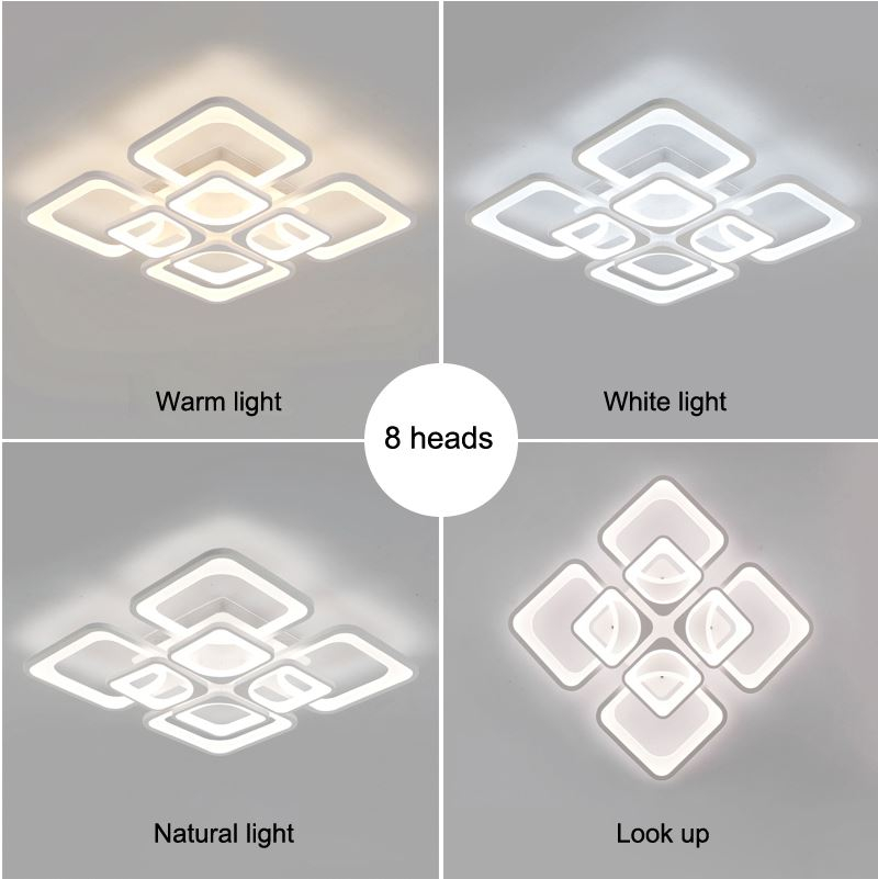 Lustra LED Square Design, SLC, Patrata 8 cu Telecomanda - imagine 3