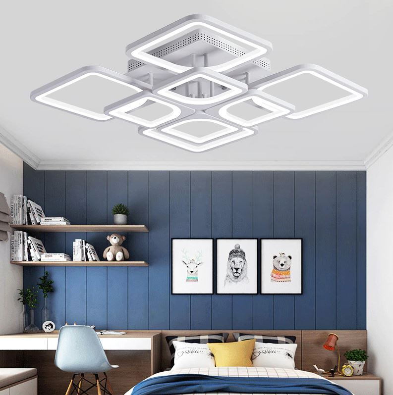 Lustra LED Square Design, SLC, Patrata 8 cu Telecomanda - imagine 2