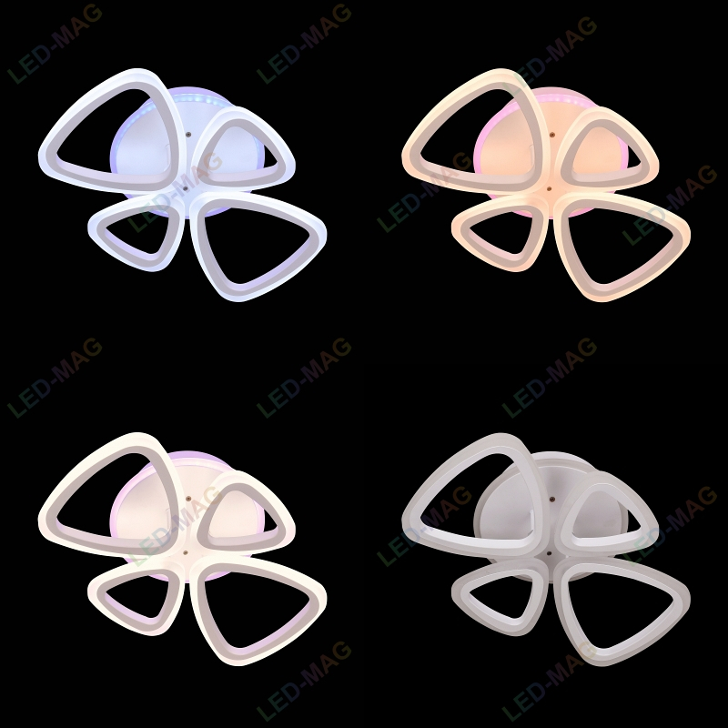 Lustra LED 2+2 Simba RGB cu Telecomanda, lumina calda/ neutra/ rece si Intensitate reglabila - imagine 5