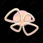 Lustra LED 2+2 Simba RGB cu Telecomanda, lumina calda/ neutra/ rece si Intensitate reglabila - imagine 4