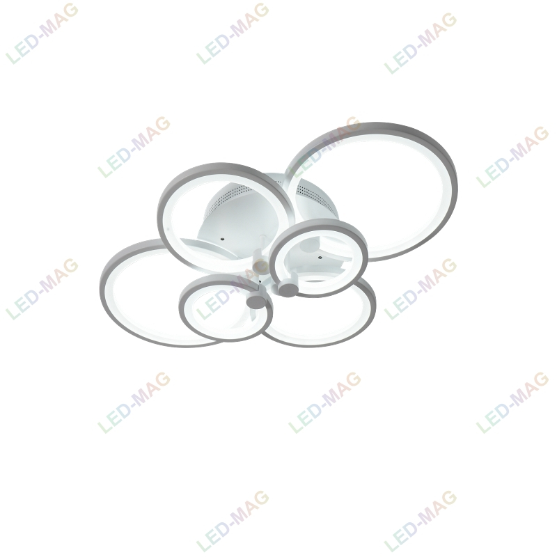 Lustra LED Circle Design, SLC, Dreptunghiulara 6 cu Telecomanda, lumina calda/ rece si intensitate reglabila - imagine 5