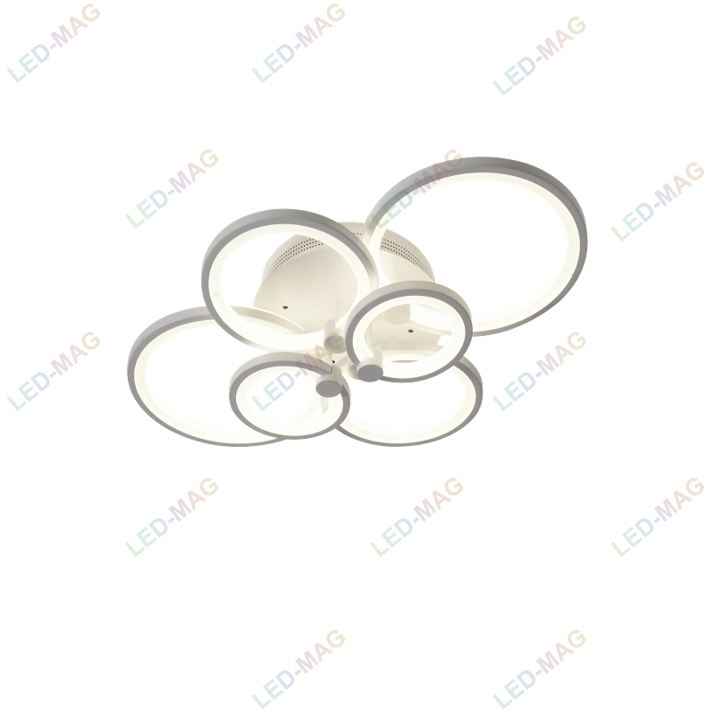 Lustra LED Circle Design, SLC, Dreptunghiulara 6 cu Telecomanda, lumina calda/ rece si intensitate reglabila - imagine 6