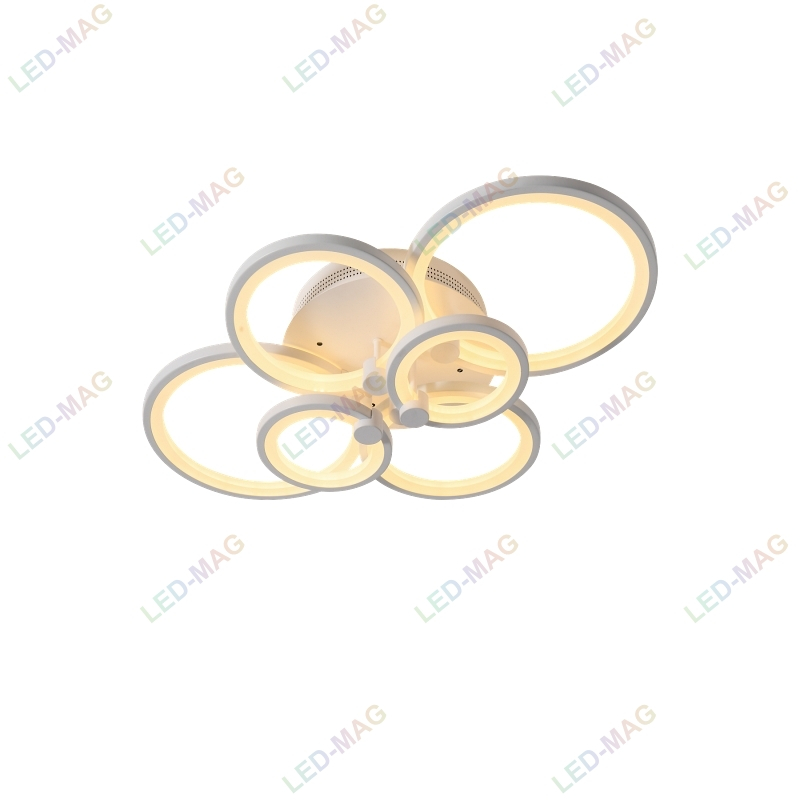Lustra LED Circle Design, SLC, Dreptunghiulara 6 cu Telecomanda, lumina calda/ rece si intensitate reglabila - imagine 7