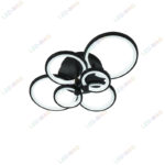 Lustra LED Circle Design Neagra, SLC, Dreptunghiulara 6 cu Telecomanda, lumina calda/ rece si intensitate reglabila - imagine 2