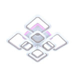 Lustra LED NEW Square Design, SLC, Patrata 8 cu Telecomanda