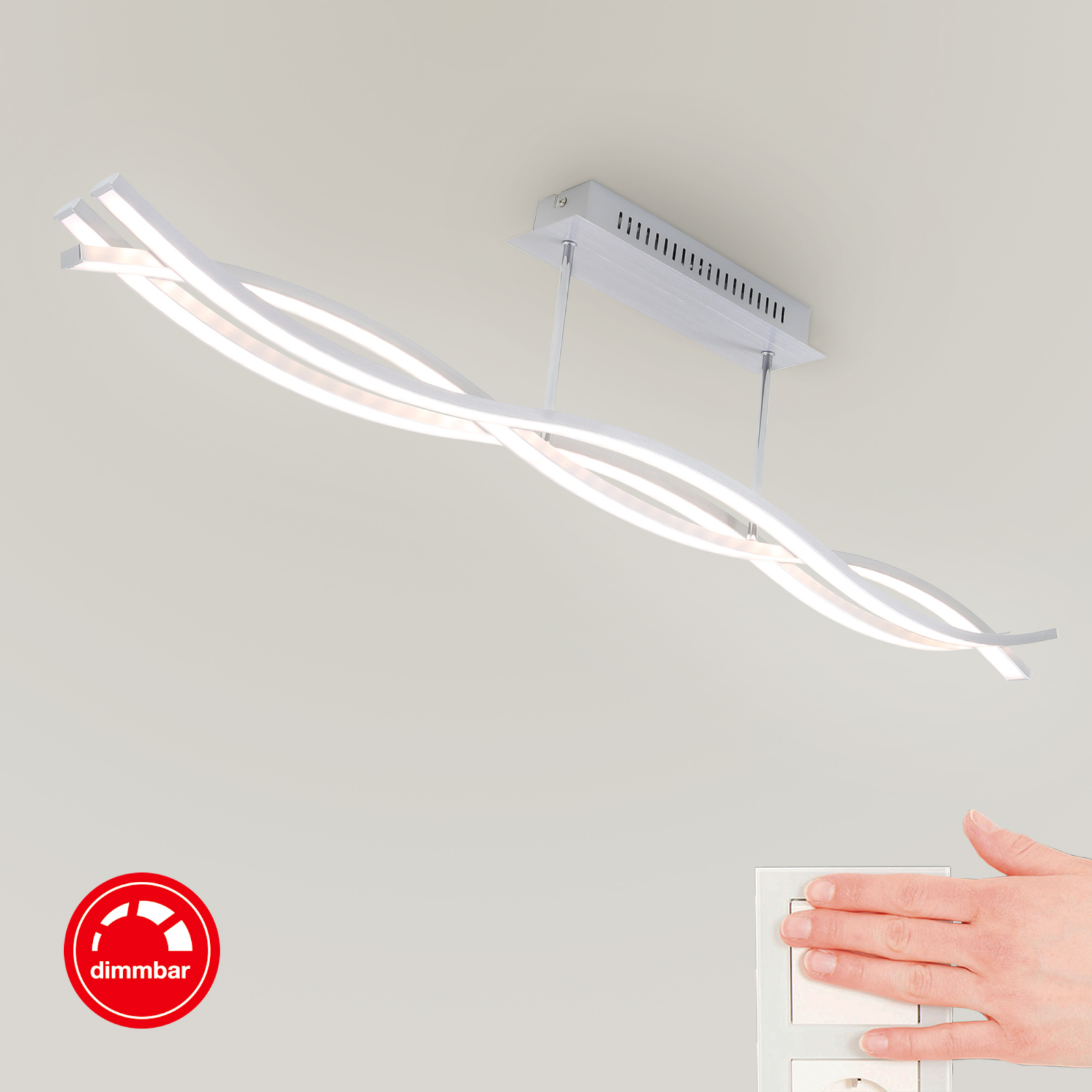 Lustra Wave LED 100cm 18W Lumina Calda - imagine 3