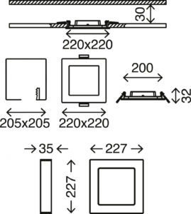 Plafoniera led gri patrata lumina neutra 18w 1950lm - imagine 2