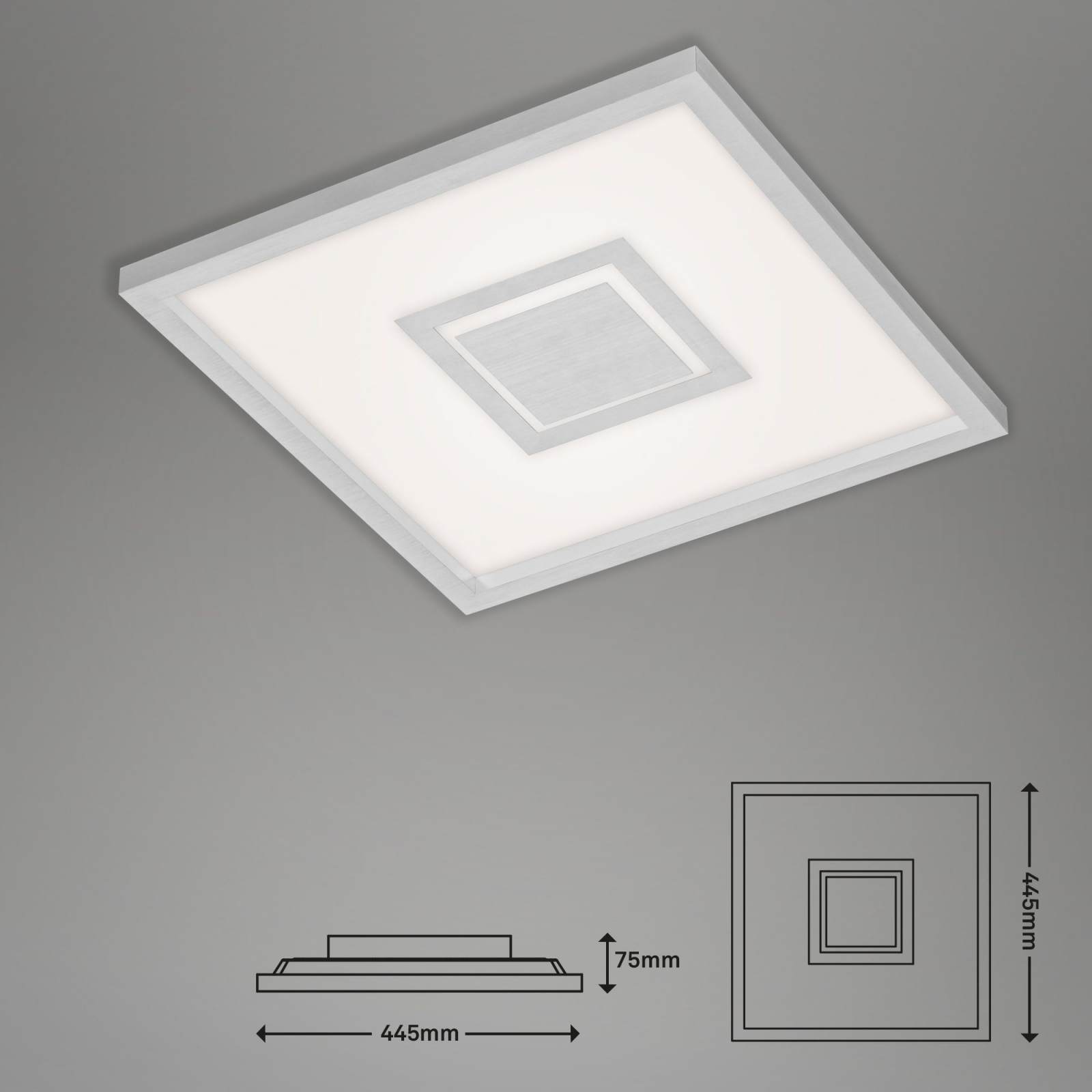Plafoniera led patrata lumina interschimbabila 24w 2400lm cu telecomanda - imagine 5