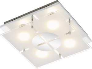 Plafoniera square 4 socluri GU10 becuri incluse Argintiu Mat - imagine 2